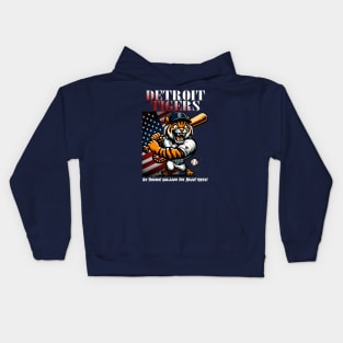 Detroit tigers american baseball Kids Hoodie